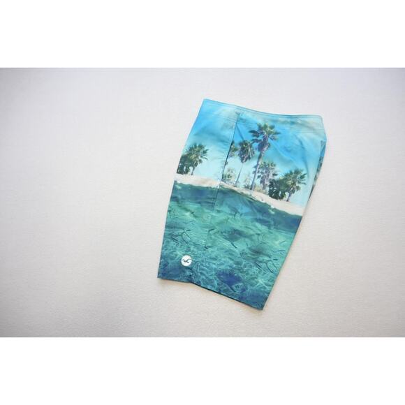 Hollister Board Shorts Swim Trunks Water Athletic Floral Lined Mens Size 34 - Picture 1 of 6